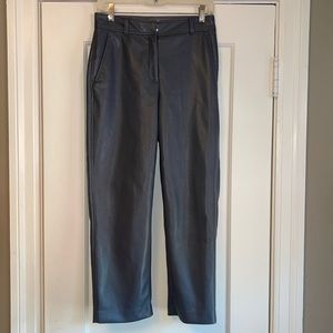 Aritzia Babaton Command Cropped Vegan Leather Pant - Gray/Size 4